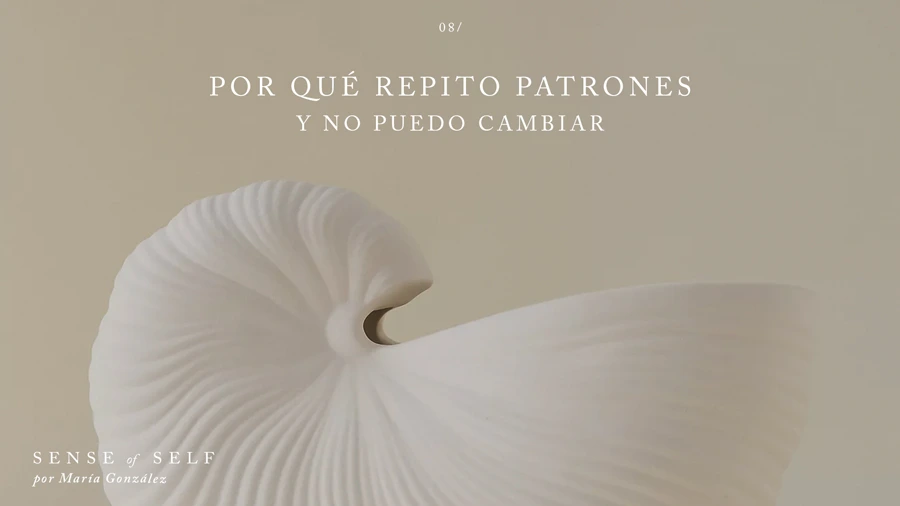 Nautilus con forma de patrón repetitivo que evoca Por qué repito patrones y no puedo cambiar